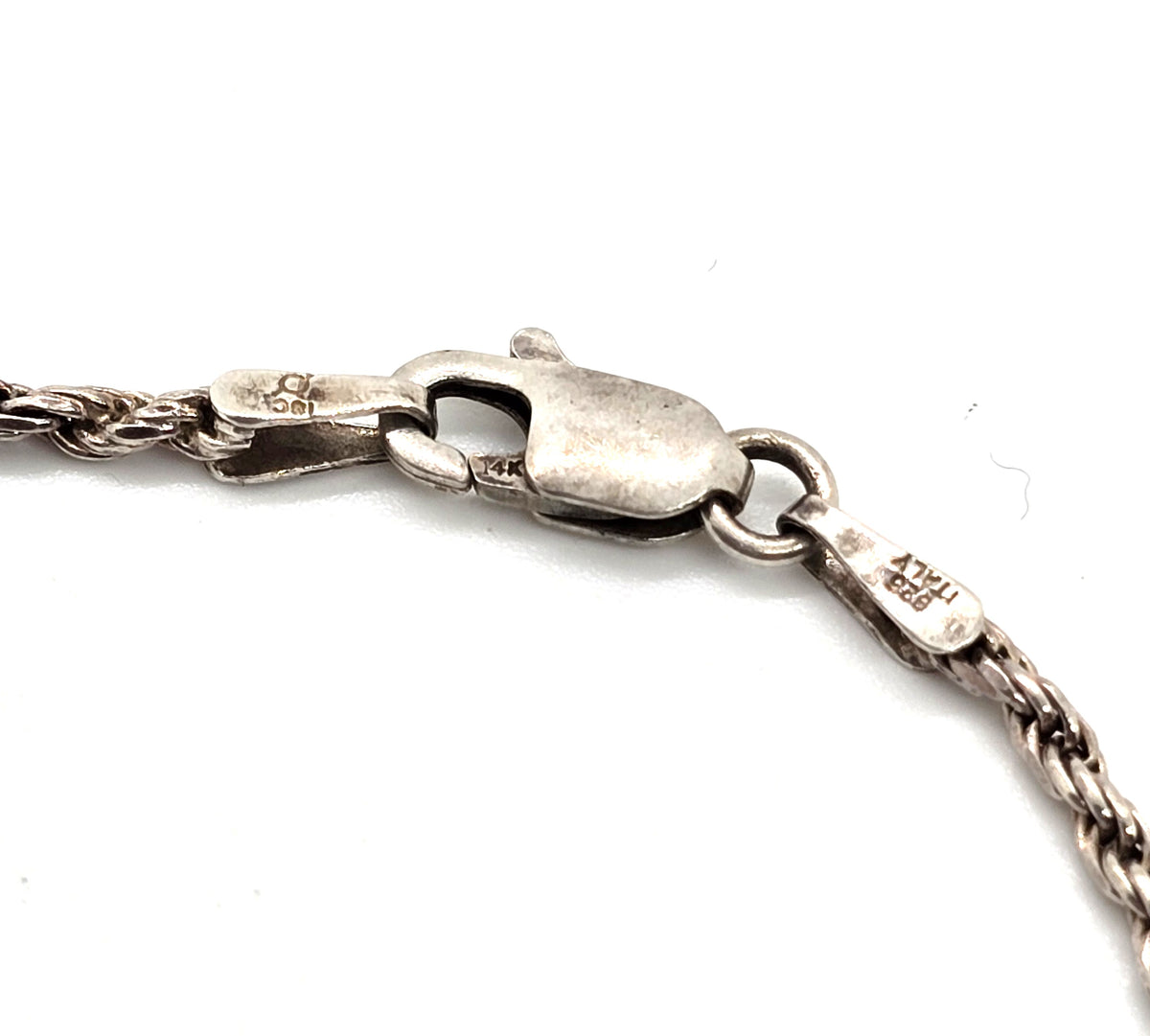 Twisted rope Chain sterling silver vintage 8 inch tennis bracelet