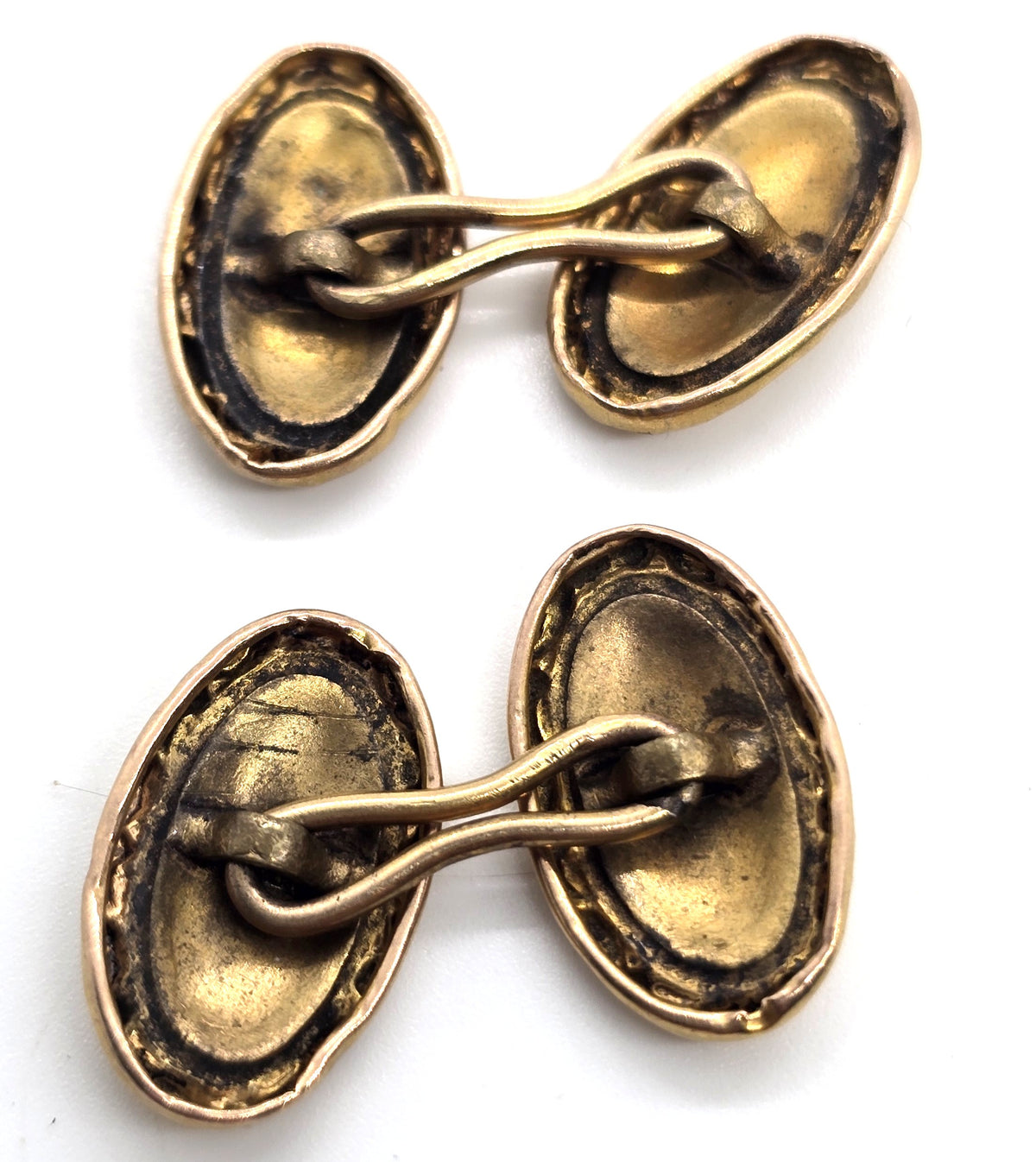 Antique Victorian yellow gold filled vintage monogram A cufflinks