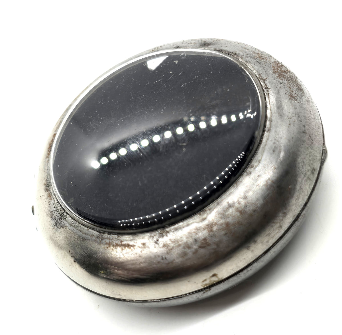 WWII German vintage AWR pocket watch silver toned protector case