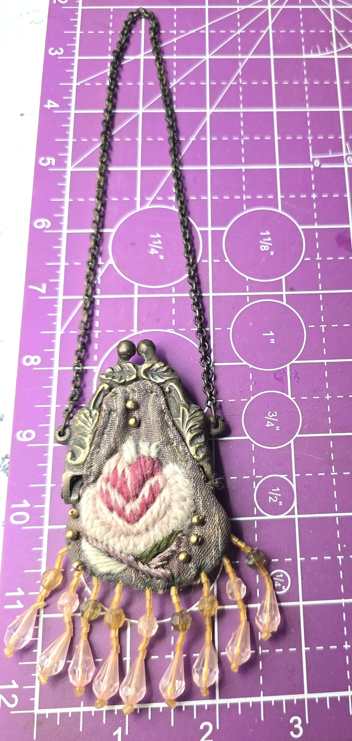 Wayne Kleski Katherine's Collection Victorian rose inspired clutch purse