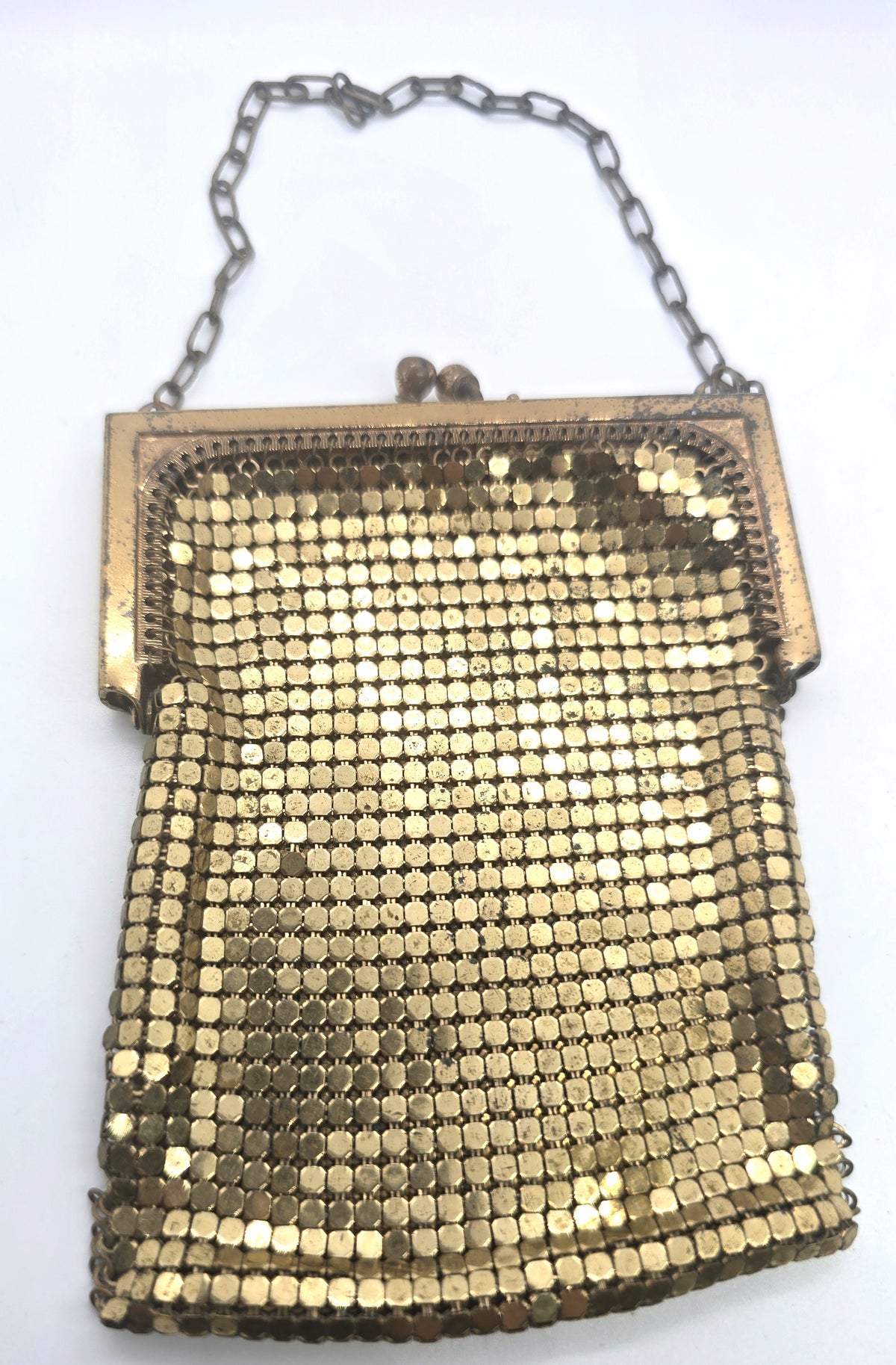 Vintage retro gold mesh chainmail vintage clutch purse