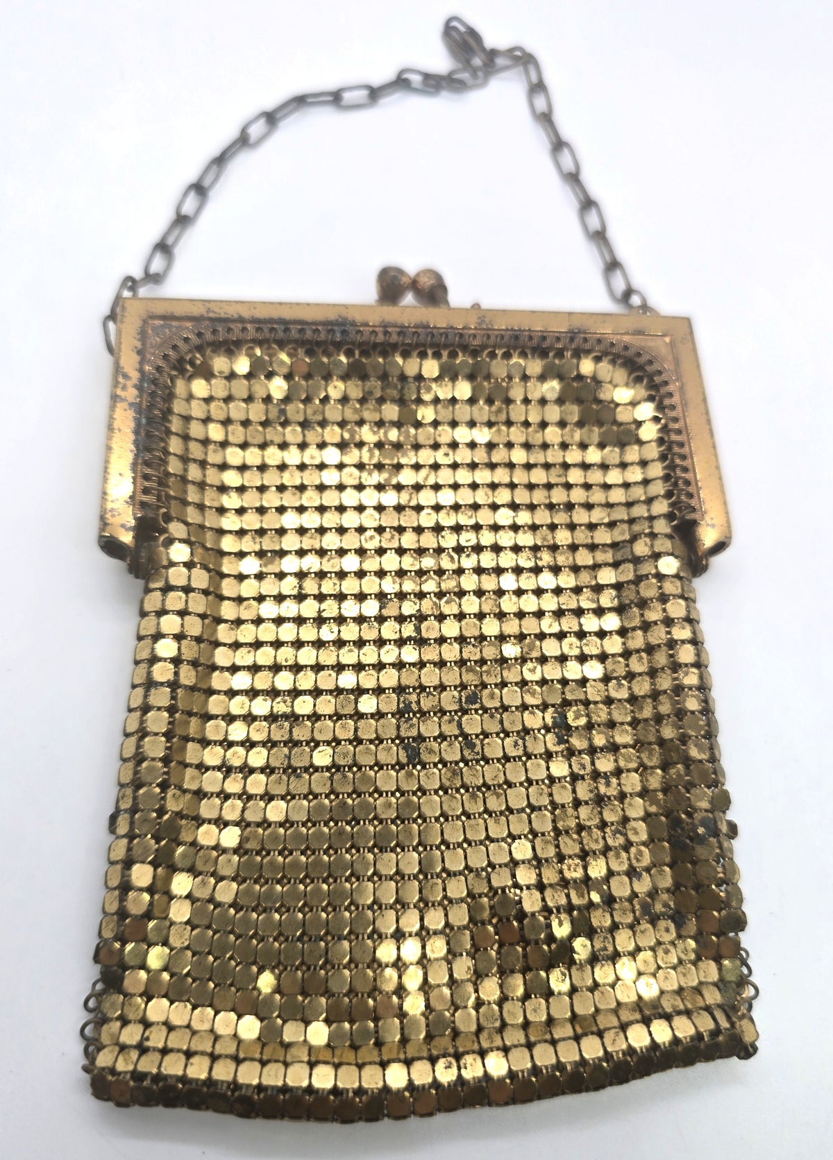 Vintage retro gold mesh chainmail vintage clutch purse