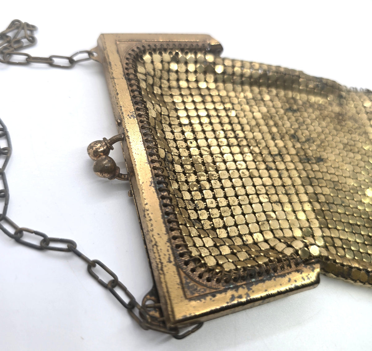 Vintage retro gold mesh chainmail vintage clutch purse