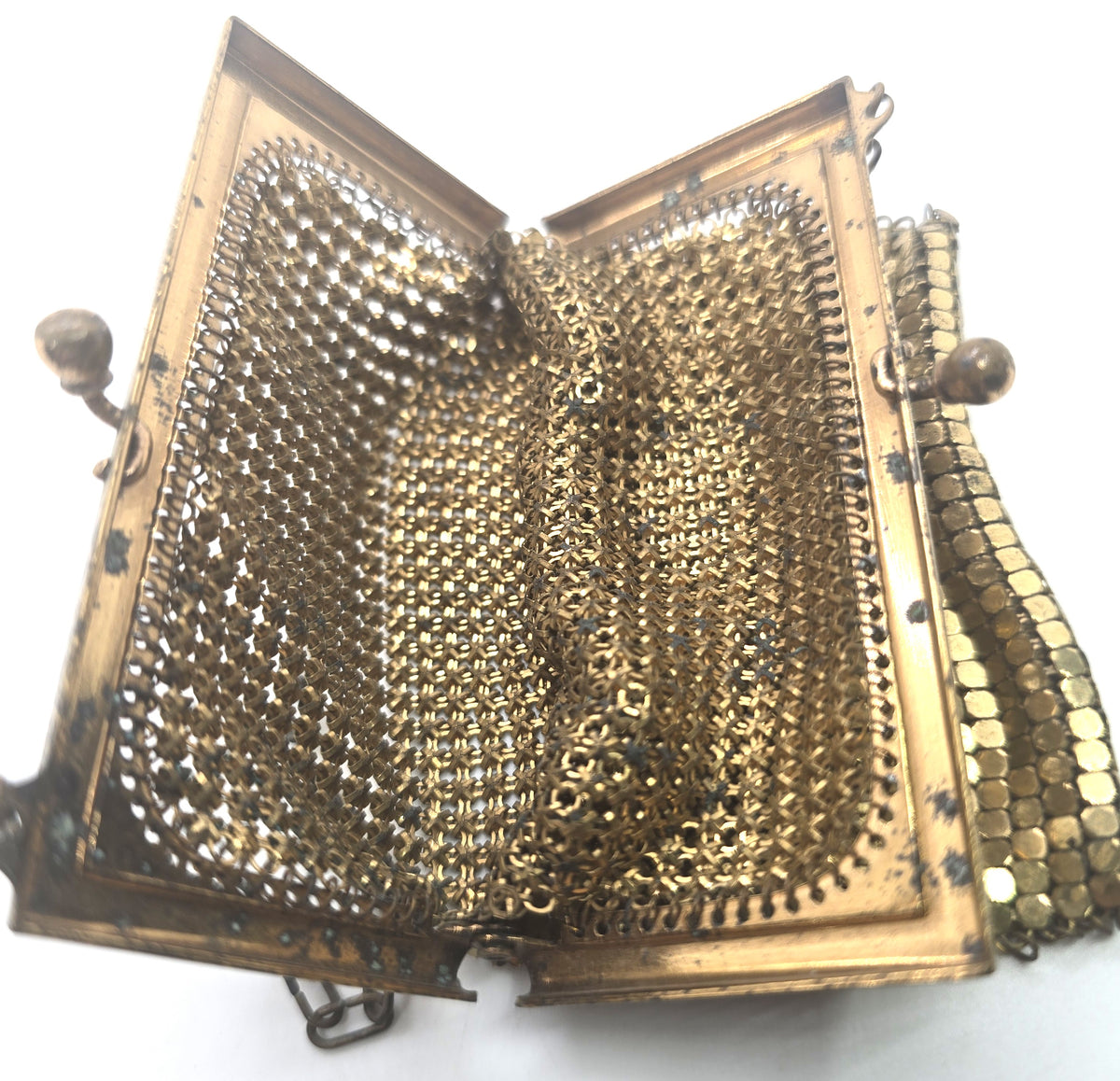 Vintage retro gold mesh chainmail vintage clutch purse