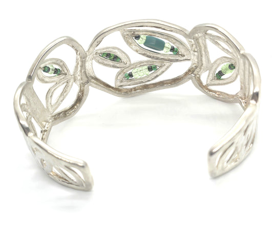 Silpada sterling silver hammered "Garden Party" Cuff Bracelet Model B2182 retired