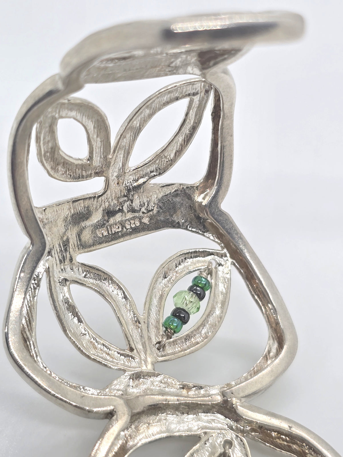 Silpada sterling silver hammered "Garden Party" Cuff Bracelet Model B2182 retired