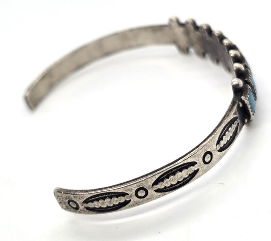Bell trading Zuni vintage sterling silver stamped vintage cuff bracelet