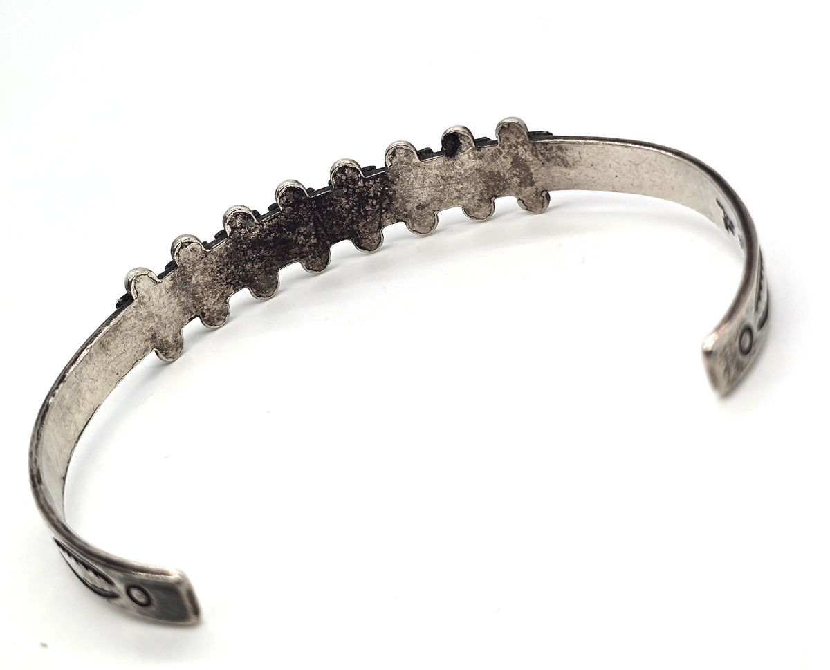 Bell trading Zuni vintage sterling silver stamped vintage cuff bracelet