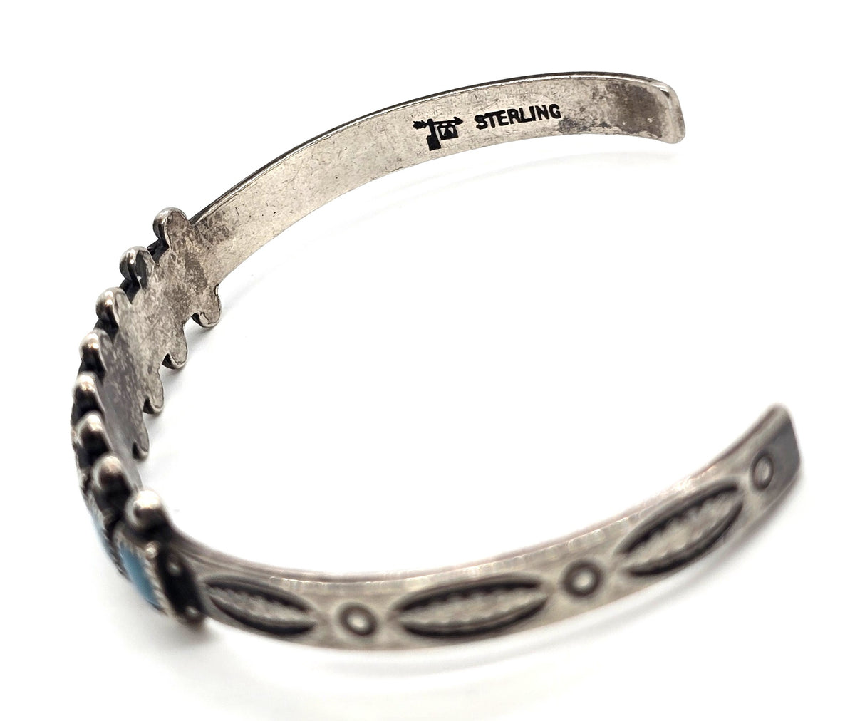 Bell trading Zuni vintage sterling silver stamped vintage cuff bracelet