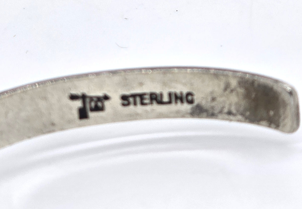 Bell trading Zuni vintage sterling silver stamped vintage cuff bracelet