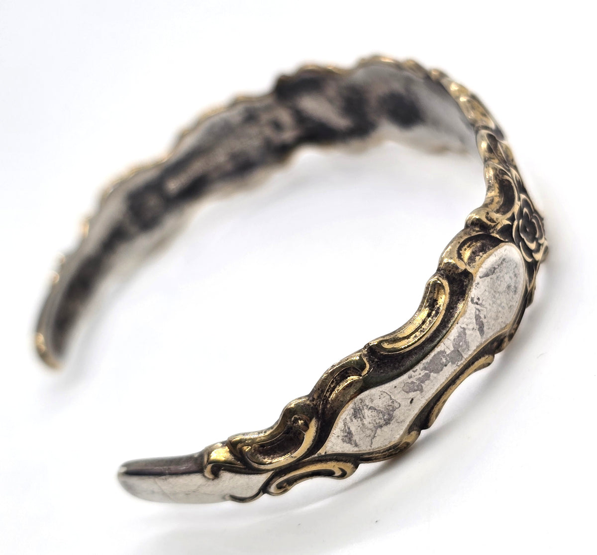 Golden Trianon by International Sterling Silver Gold Filled Vintage Cuff Bracelet
