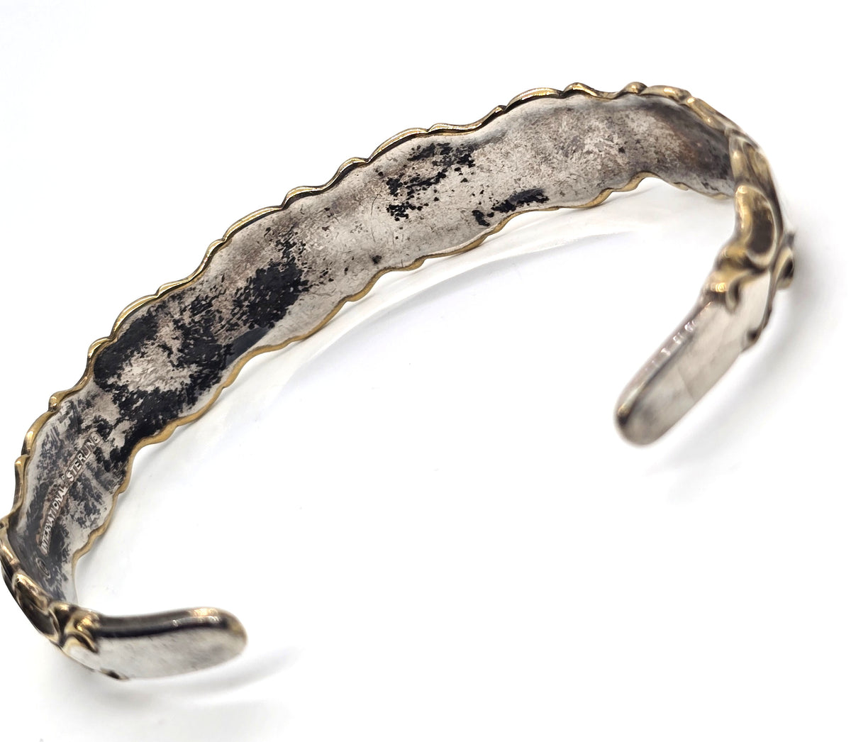 Golden Trianon by International Sterling Silver Gold Filled Vintage Cuff Bracelet