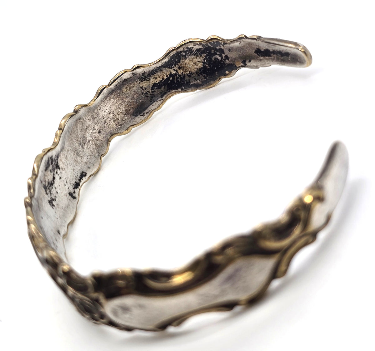 Golden Trianon by International Sterling Silver Gold Filled Vintage Cuff Bracelet