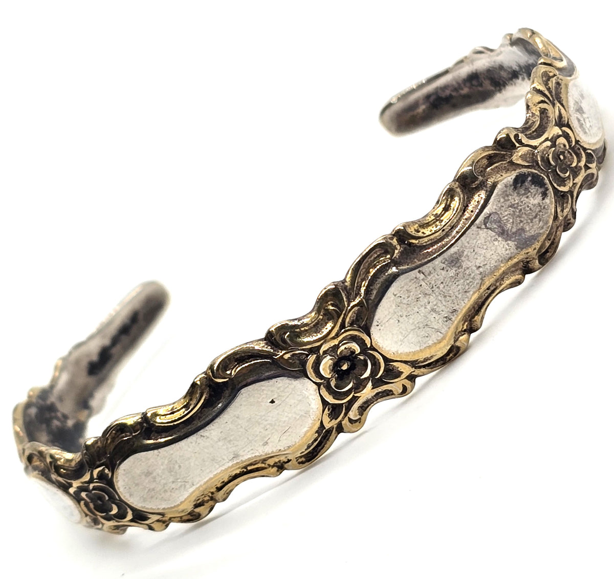 Golden Trianon by International Sterling Silver Gold Filled Vintage Cuff Bracelet