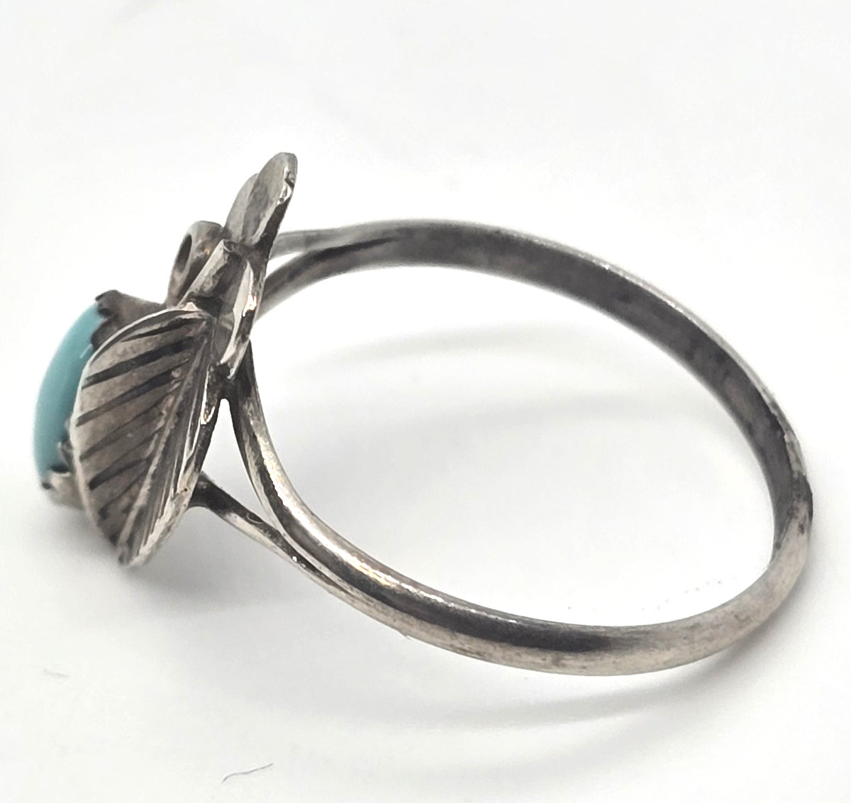 Turquoise turquoise small petite Navajo vintage sterling silver ring size 5.25