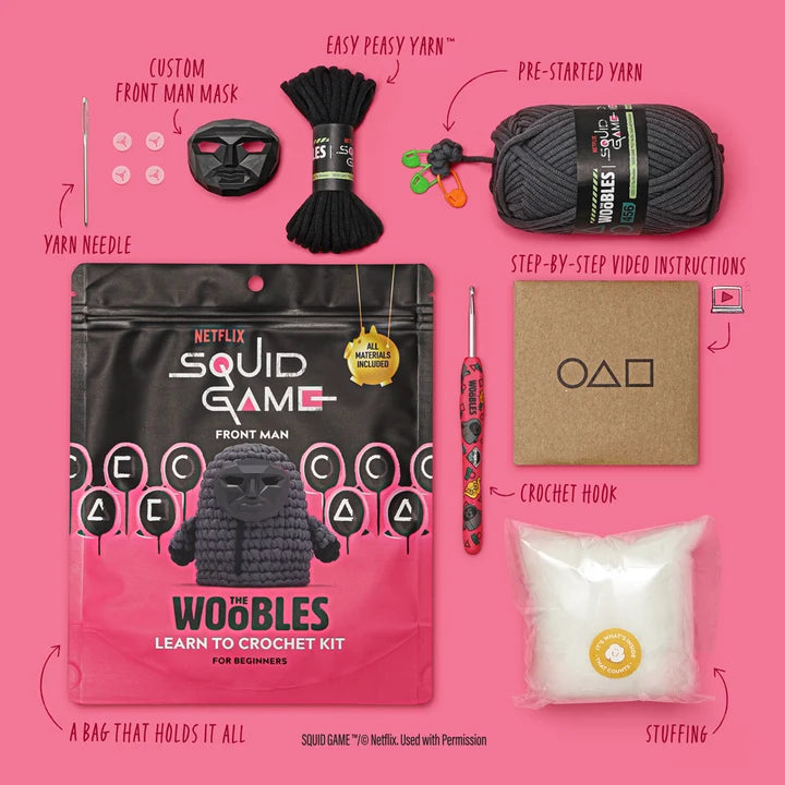The Woobles Squid Games Netflix Front Man Crochet Kit