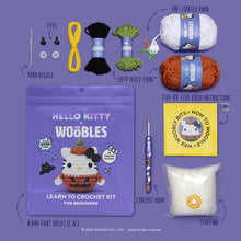 The Woobles Halloween Hello Kitty® Crochet Kit Glitter yarn Exclusive