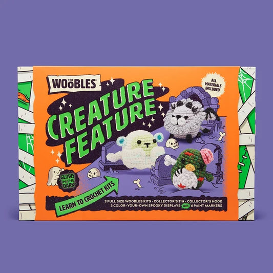 The Woobles Creature Feature Box Halloween crochet 3 pack display kit *PreOrder* Ship Est 8/7/26