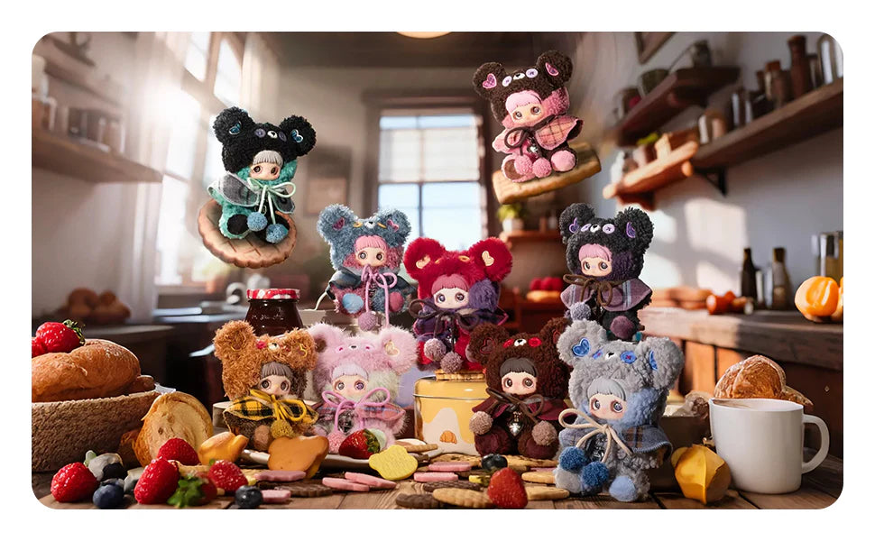 Maymei Tiny Bear Cookie Series Plush Keychain Blind Box