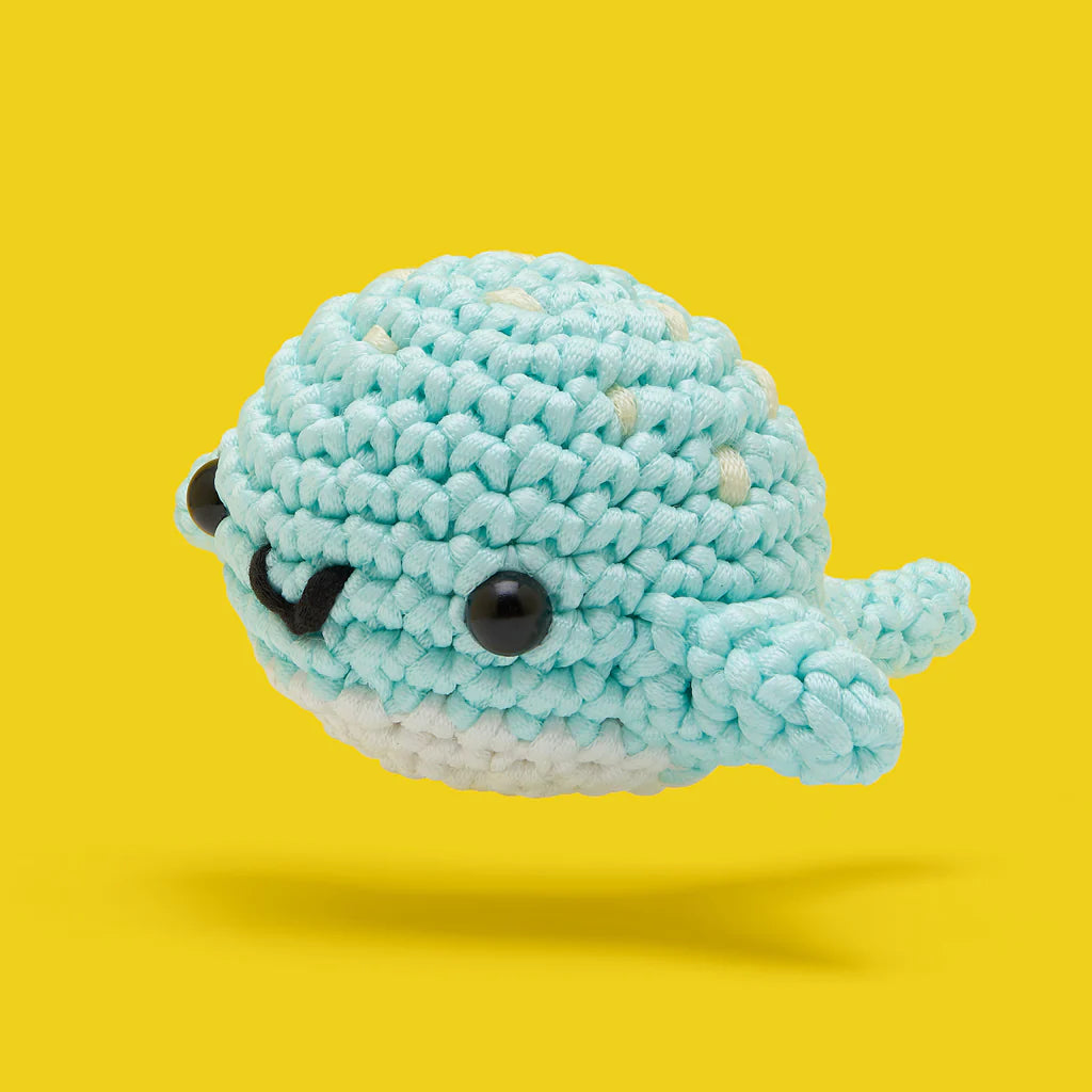 The Woobles Diego the sting ray Blue Glow in the Dark Crochet Kit