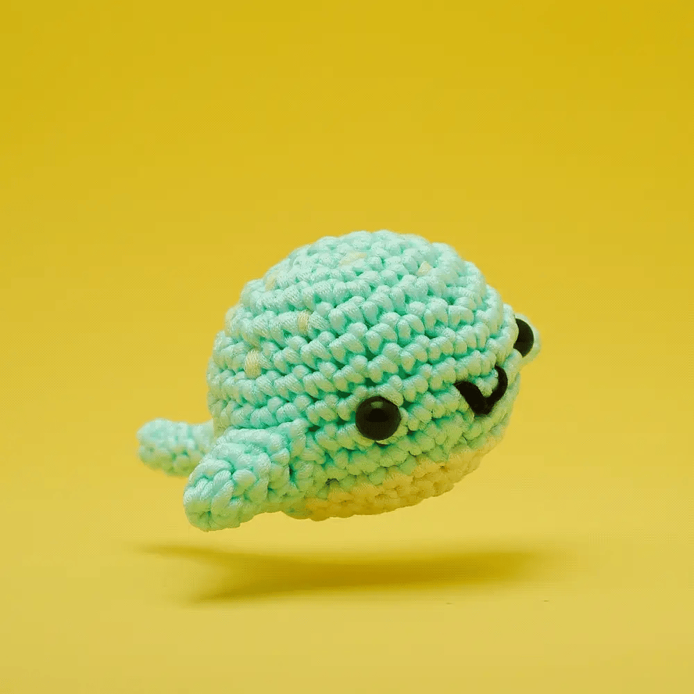 The Woobles Diego the sting ray Blue Glow in the Dark Crochet Kit