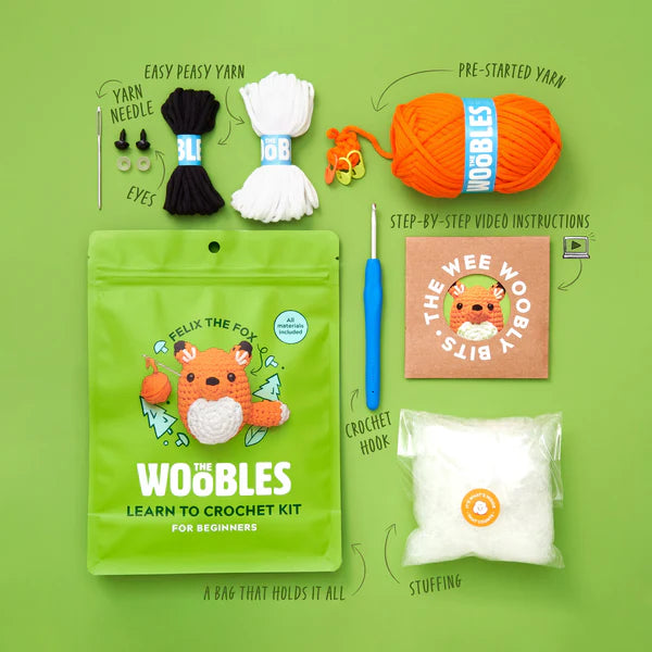The Woobles Felix the Fox Beginner Crochet Kit