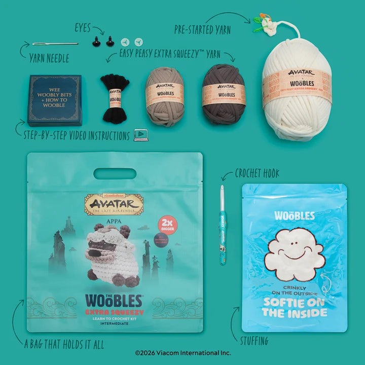 The Woobles Appa Extra Squeezy XL Crochet Kit