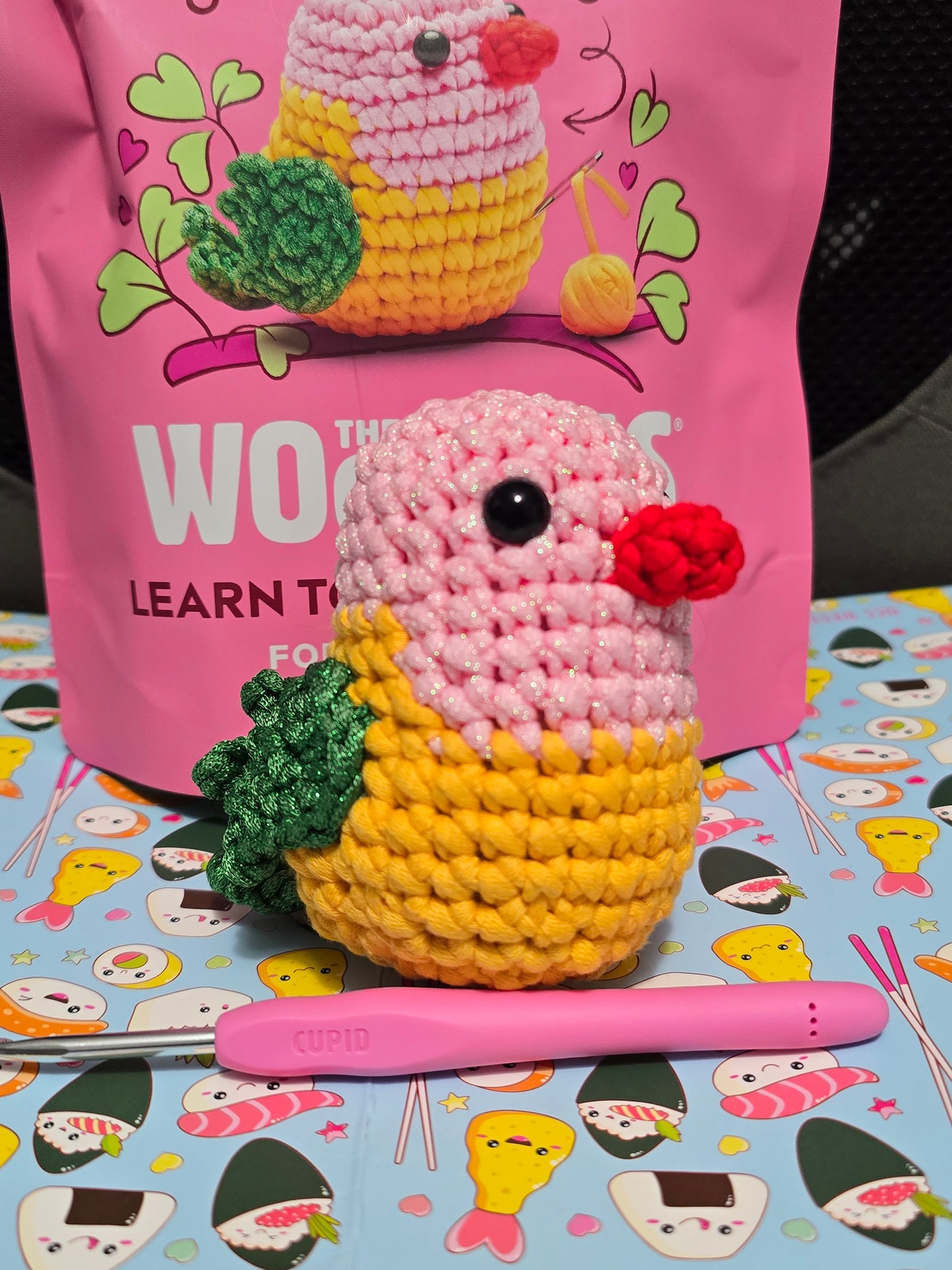 Cupid the Lovebird The Woobles Crochet Kit Small Business Exclusive  *now shipping*