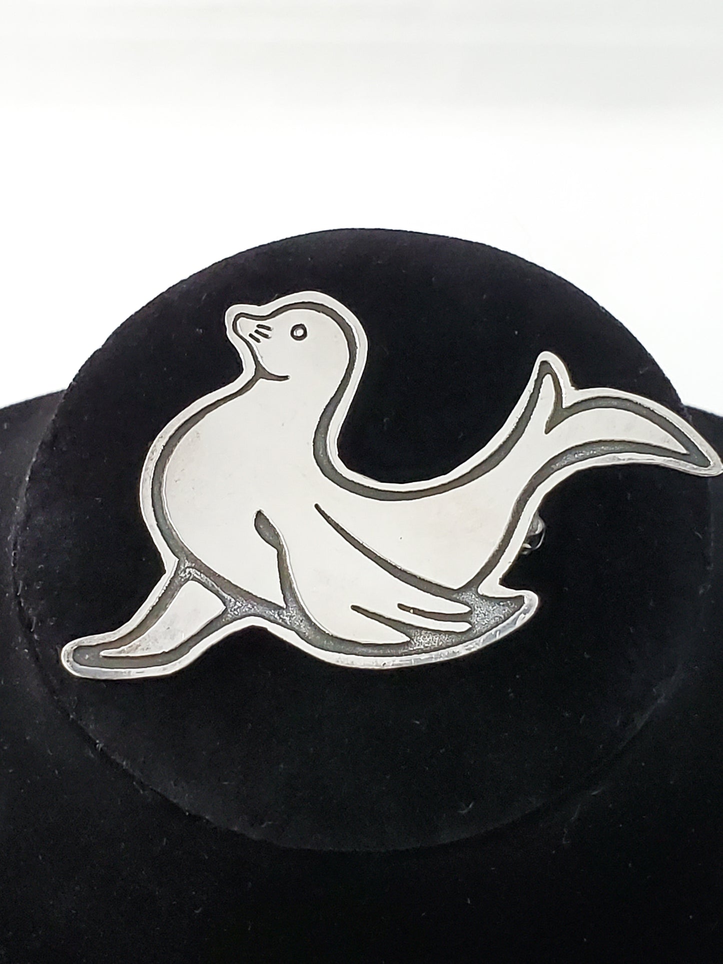 FAS Seal Stamped Sterling silver vintage Mexico brooch pin 925