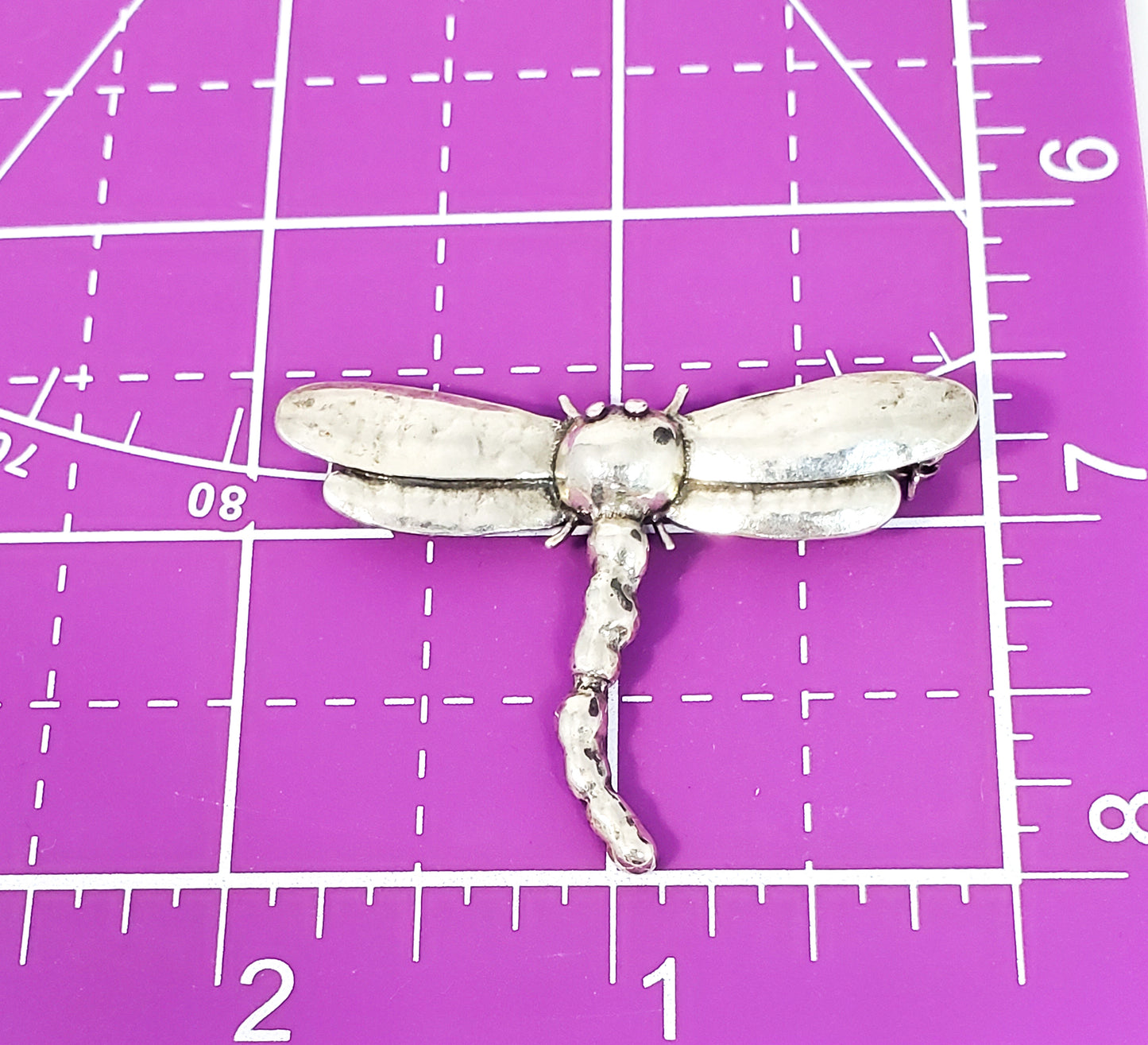 Dragonfly Bar-On Israel sterling silver vintage brooch 925