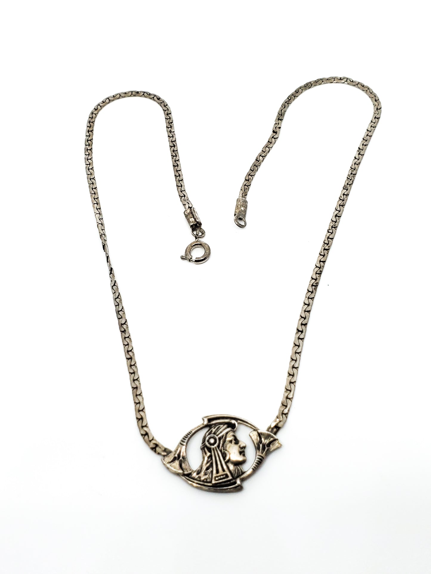 Roman soldier heraldic Artisan handmade sterling silver necklace 925