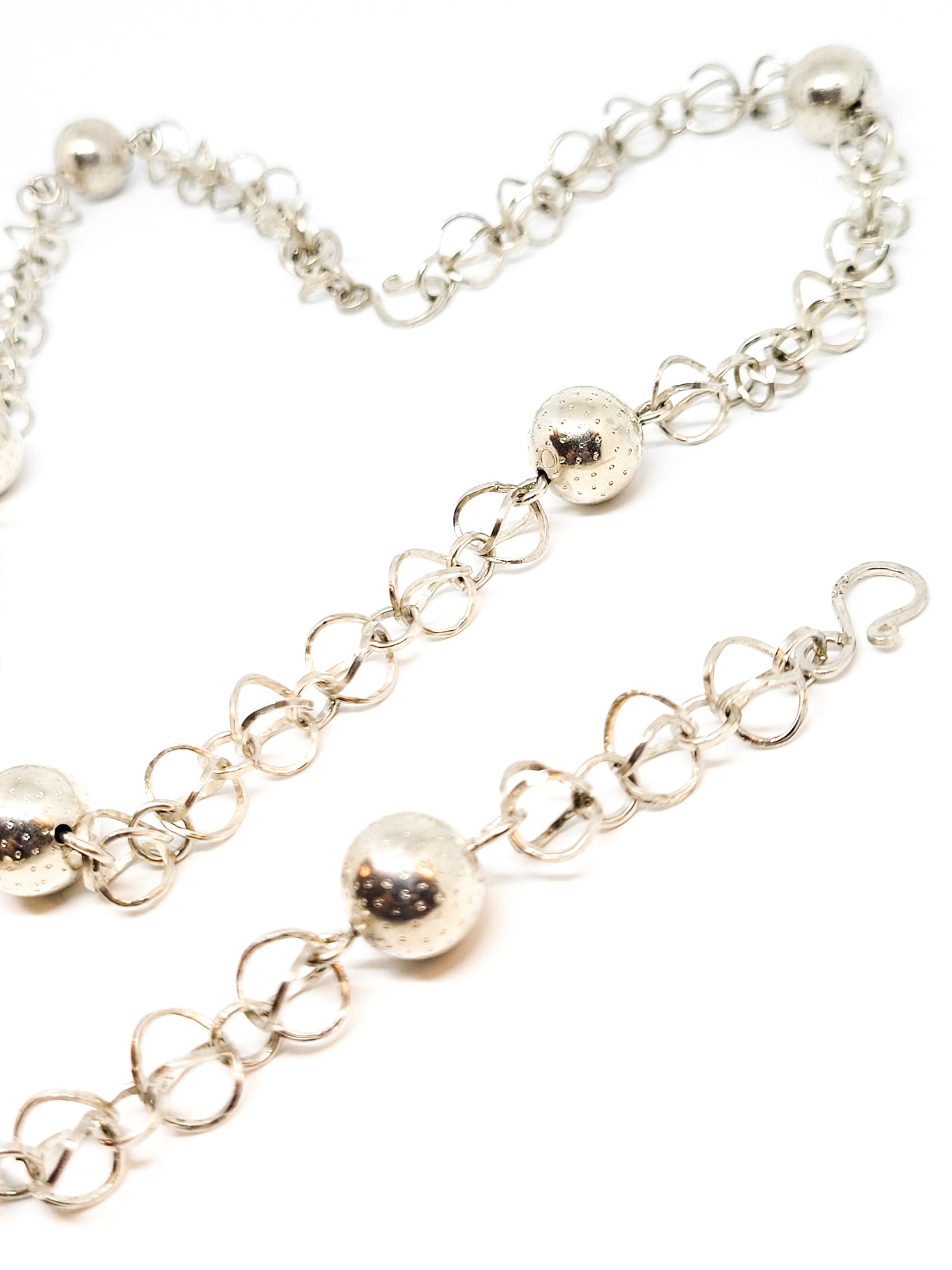 German Modernist link 835 sterling silver vintage necklace and bracelet set