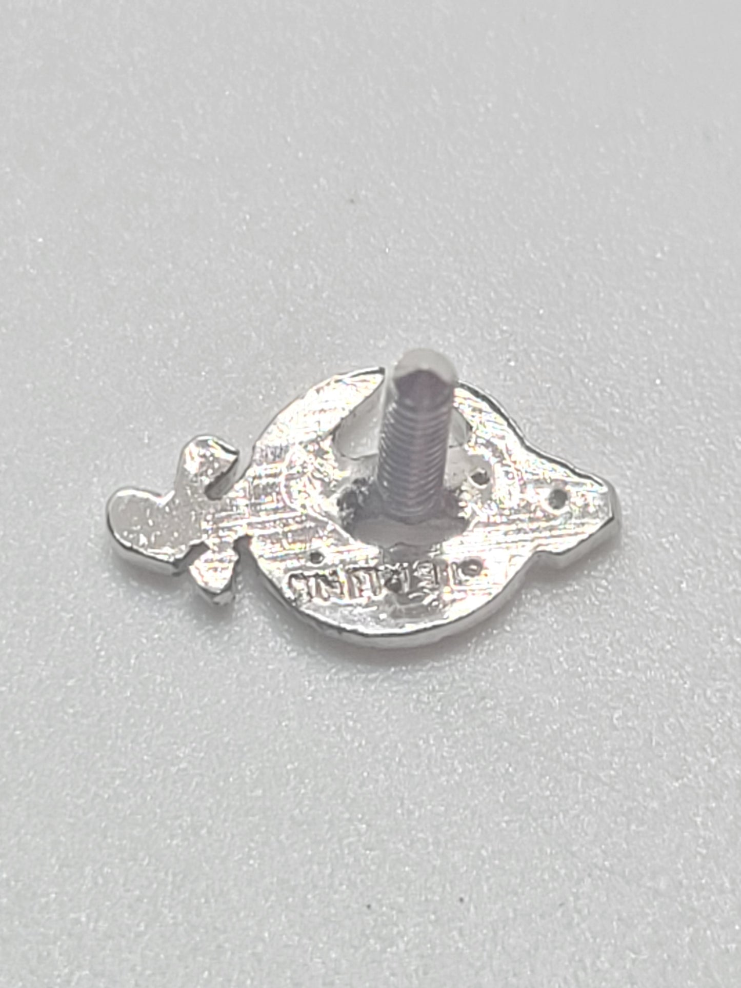 Masonic Shriner's sterling silver rhinestone vintage screw back lapel pin brooch in box