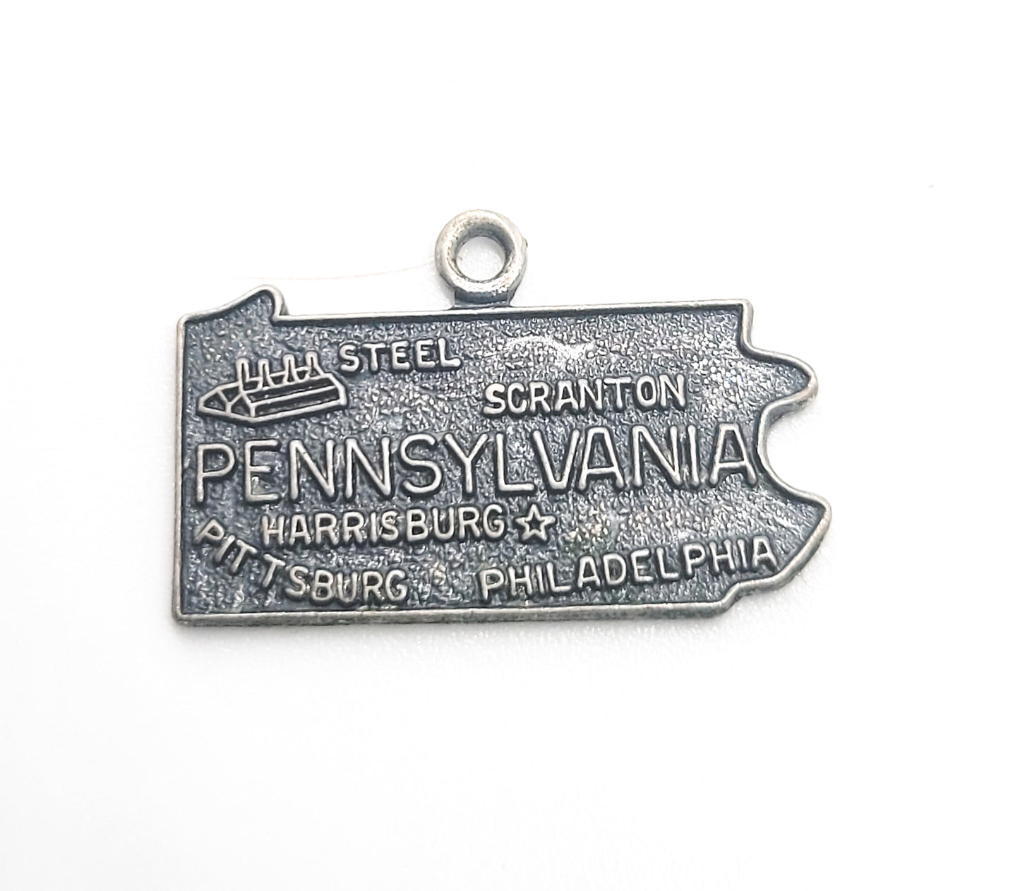 Pennsylvania state vintage sterling silver bracelet Charm FULLER, GEO. H. & SON COMPANY