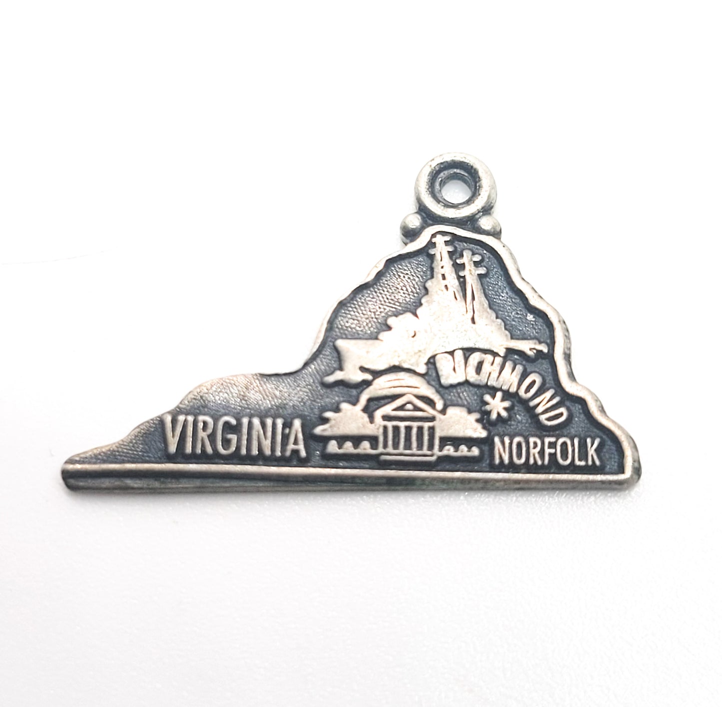 Virginia state vintage sterling silver travel souvenir bracelet charm