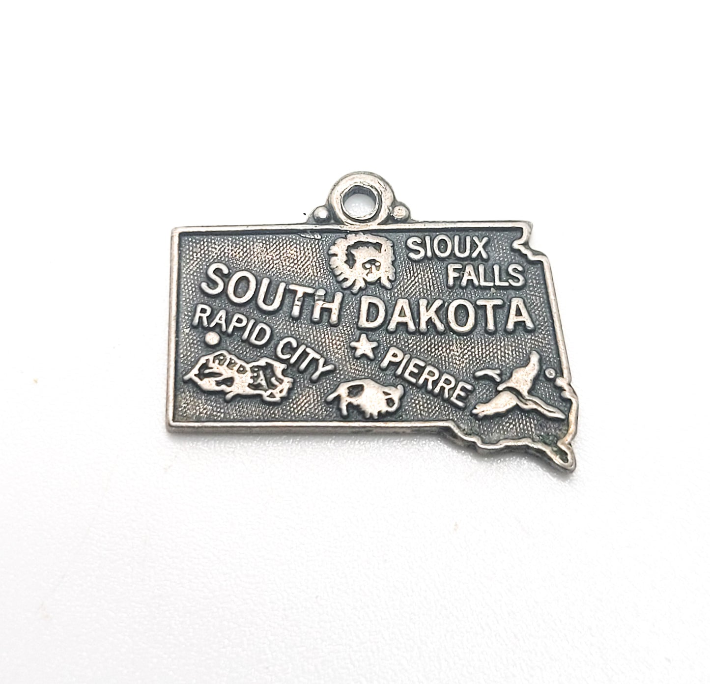 South Dakota state vintage sterling silver bracelet Charm souvenir travel