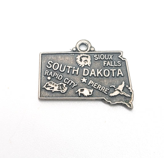 South Dakota state vintage sterling silver bracelet Charm souvenir travel