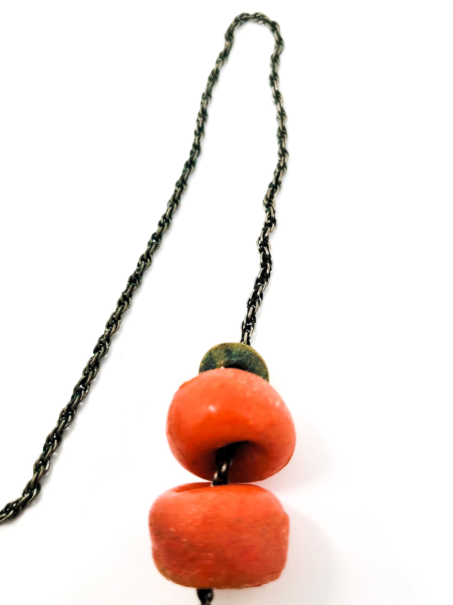African trade beads antique Venetian Murano Millefiori glass beaded necklace