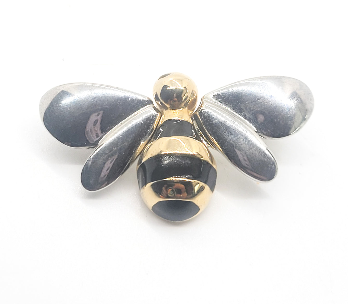 Liz Claiborne silver and gold toned bumble bee brooch LC