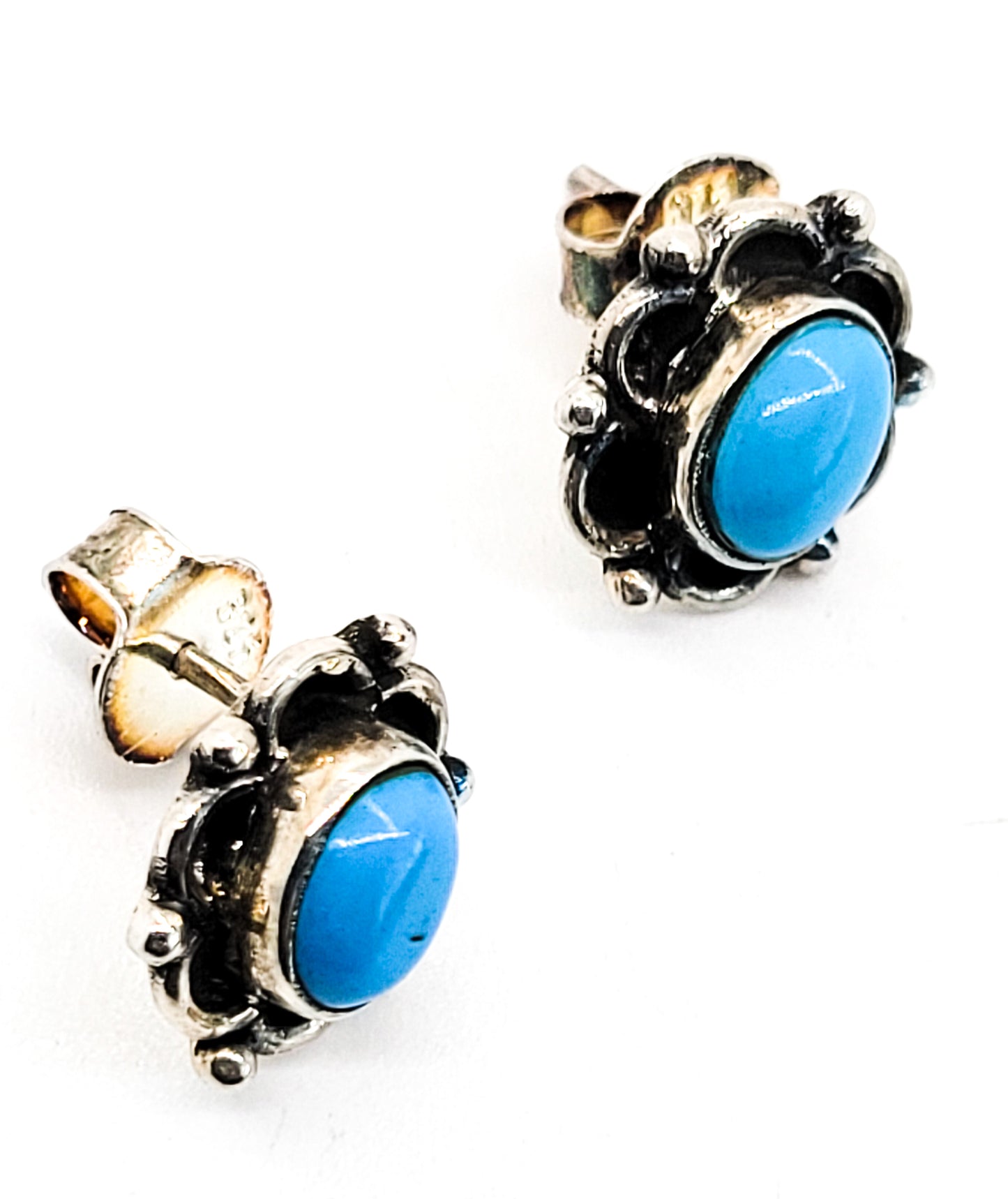 Turquoise vintage Southwestern sterling silver vintage stud earrings